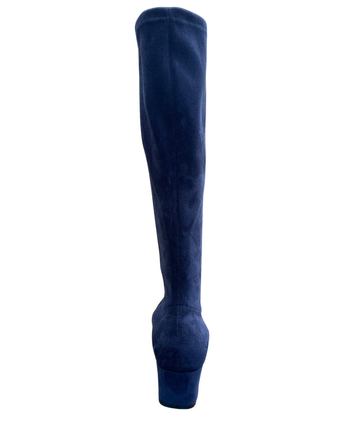 Hoppey Navy Microsuede Knee High Boots