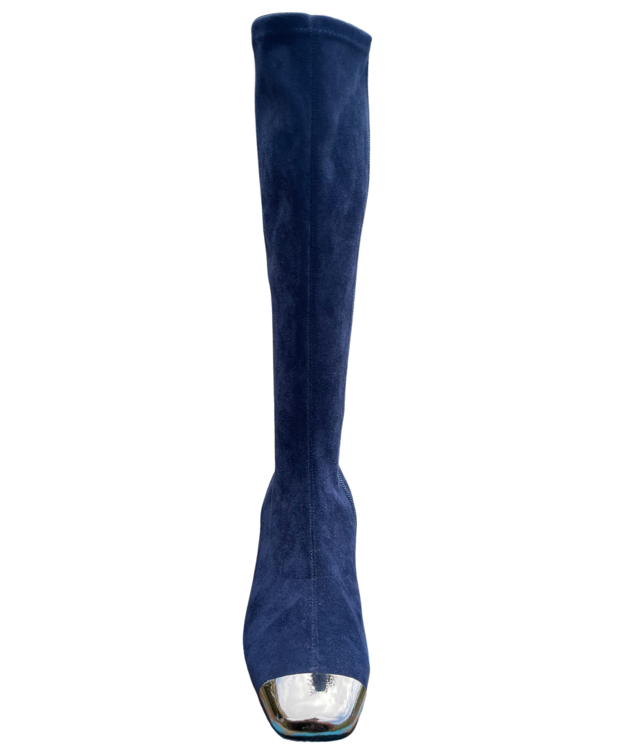 Hoppey Navy Microsuede Knee High Boots