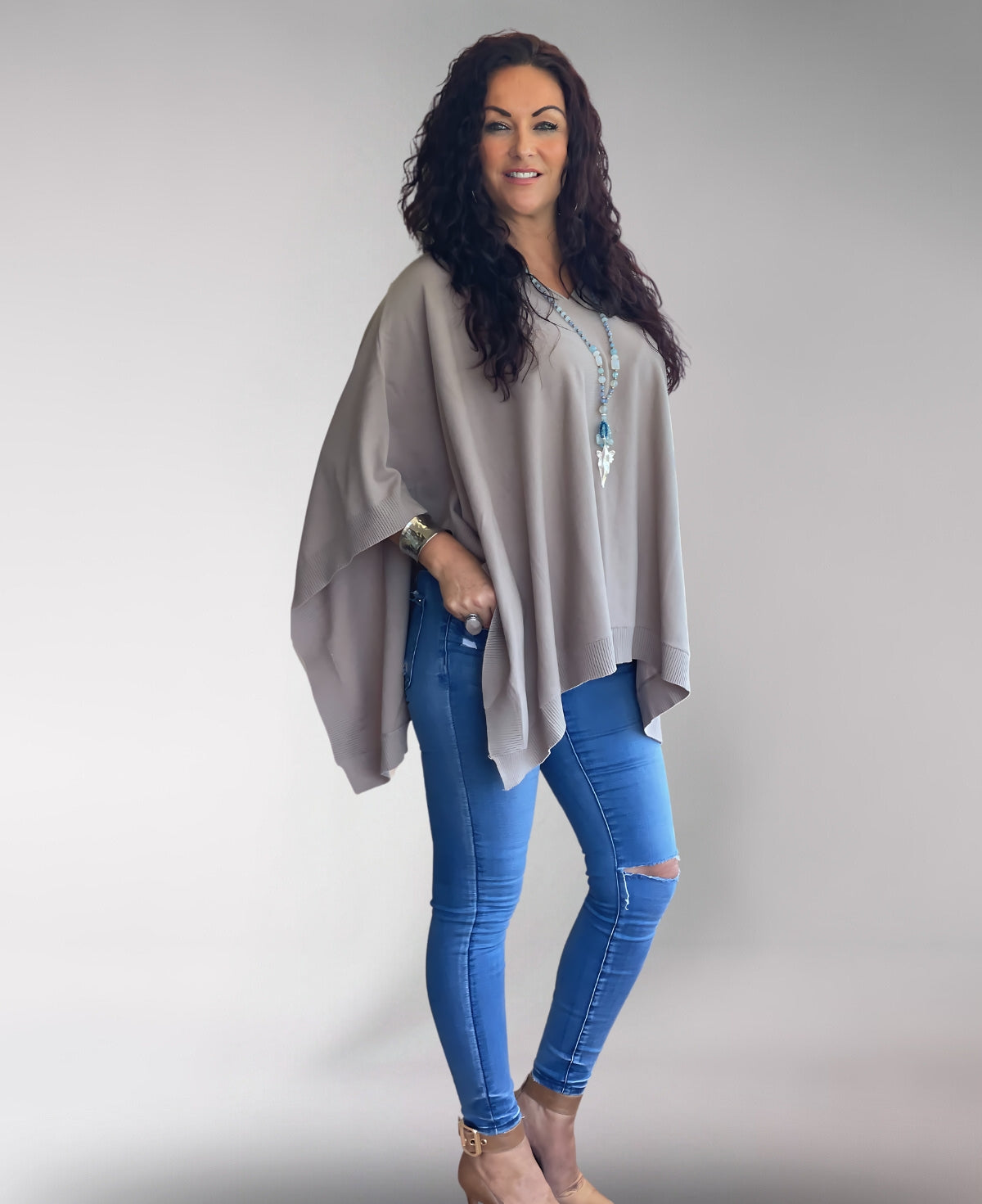 Serene Knit Poncho