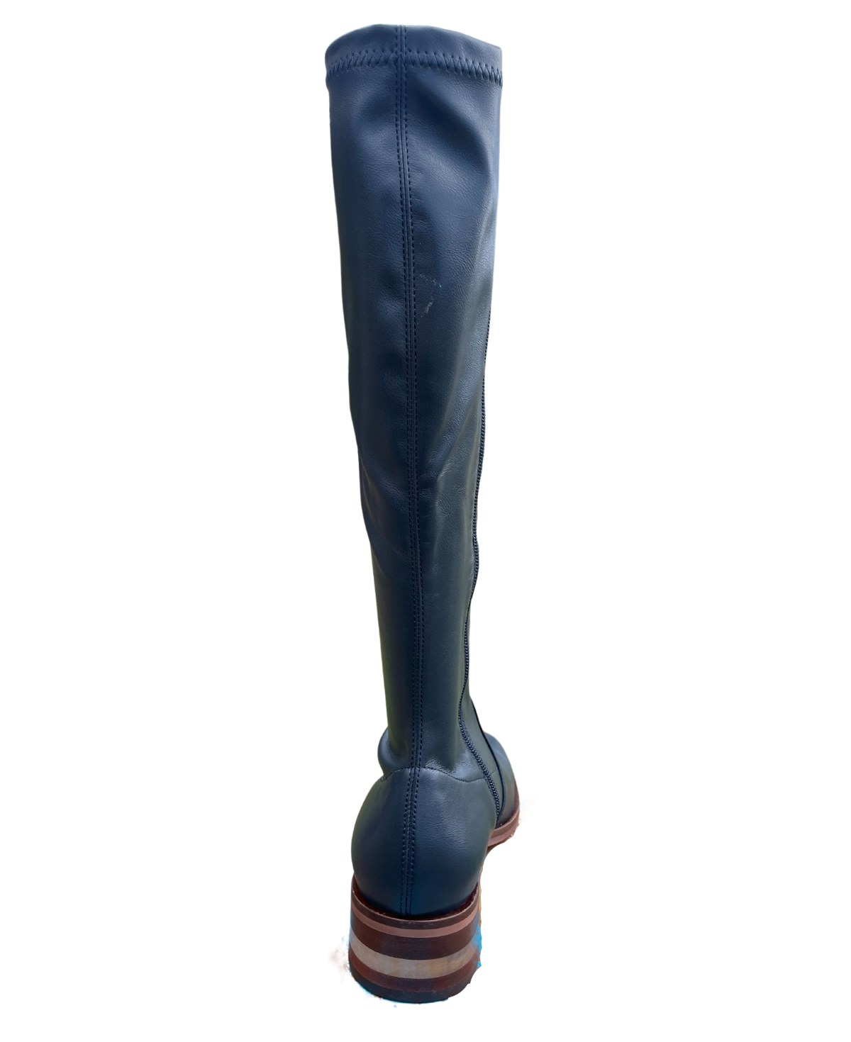 Flowing Navy Stretch Long Boot