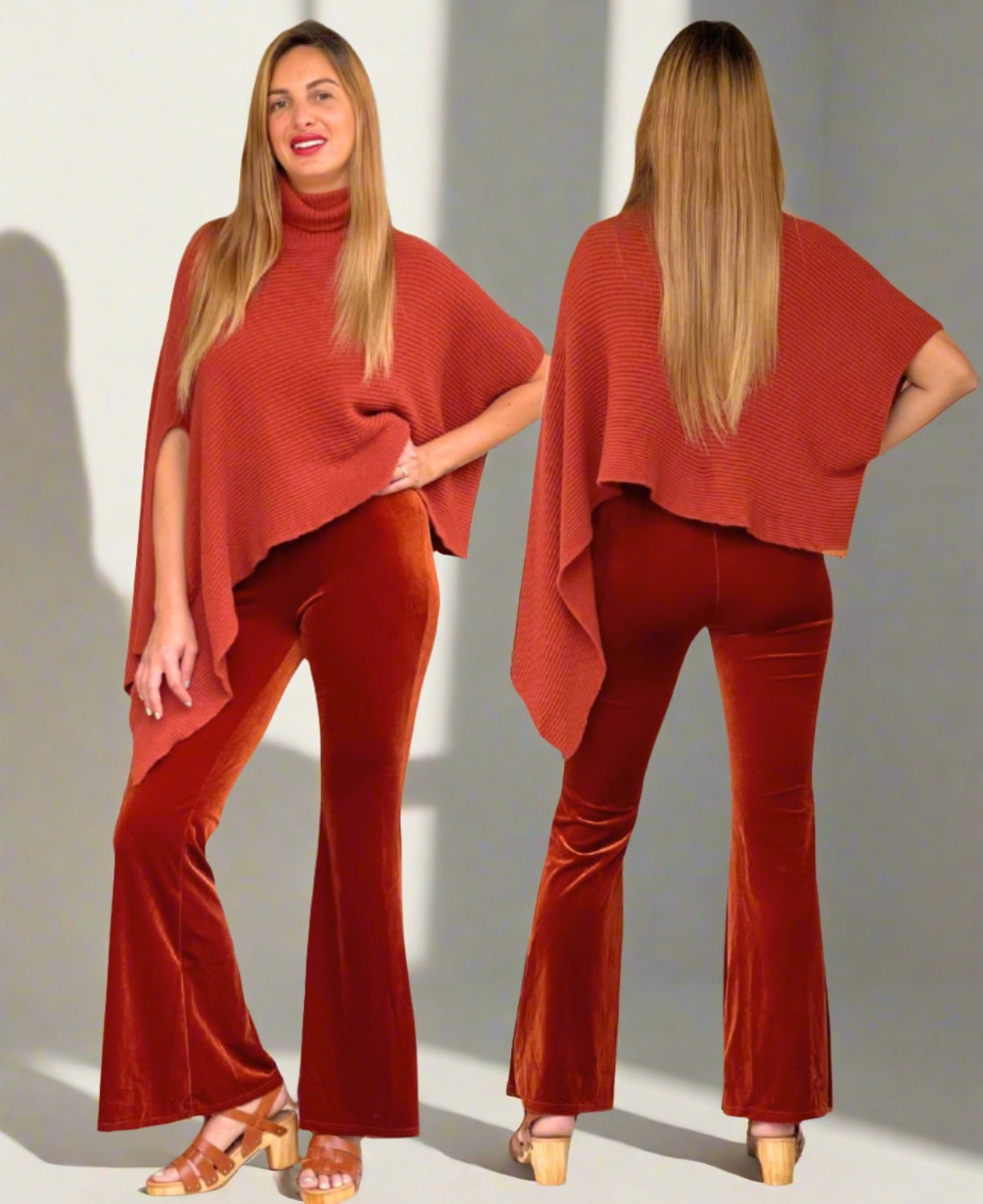 Sixties Velour Flare Pants