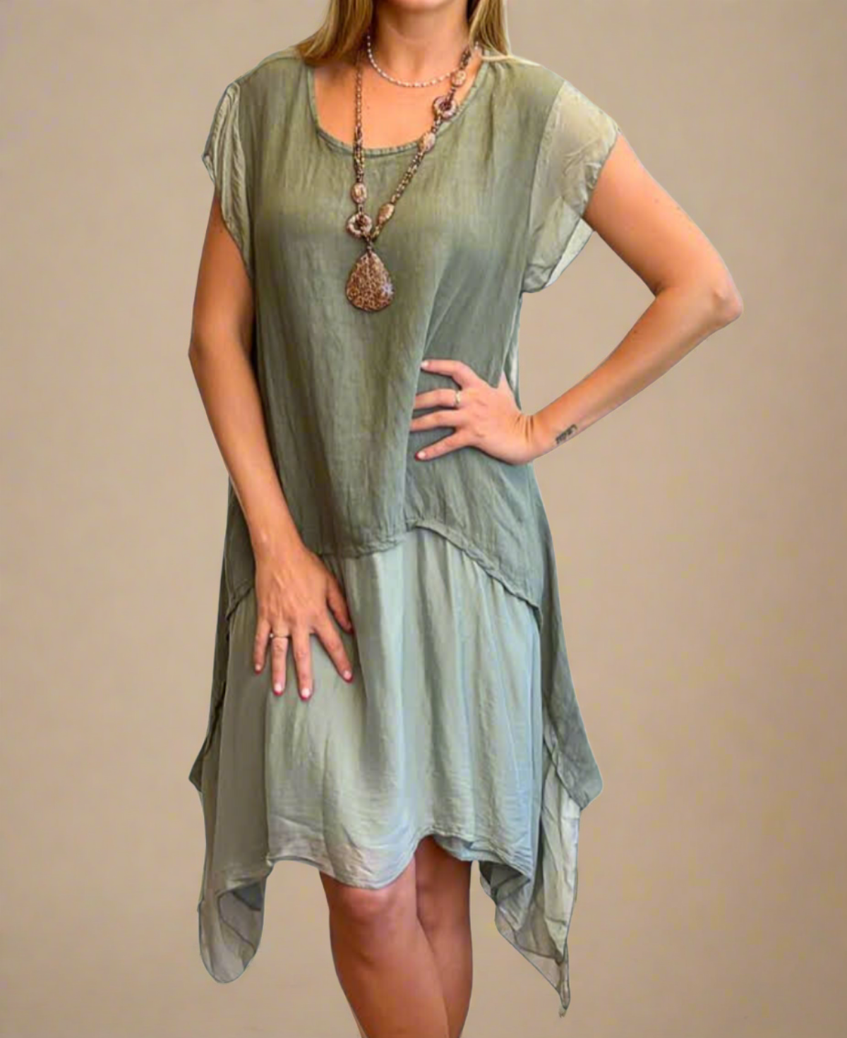 Ariane Linen and Silk Dress