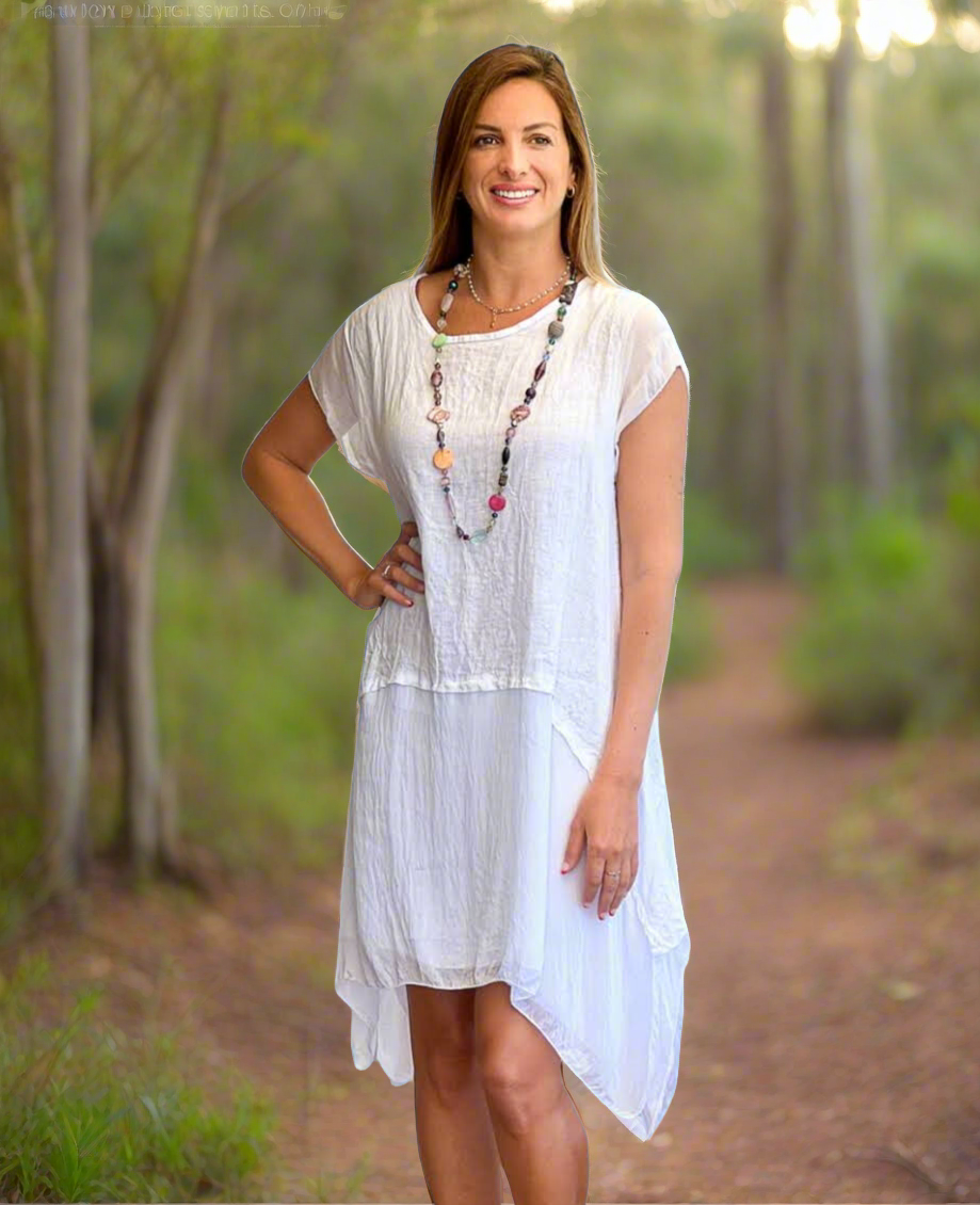 Ariane Linen and Silk Dress