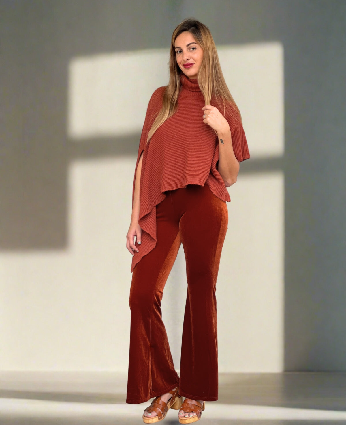 Sixties Velour Flare Pants