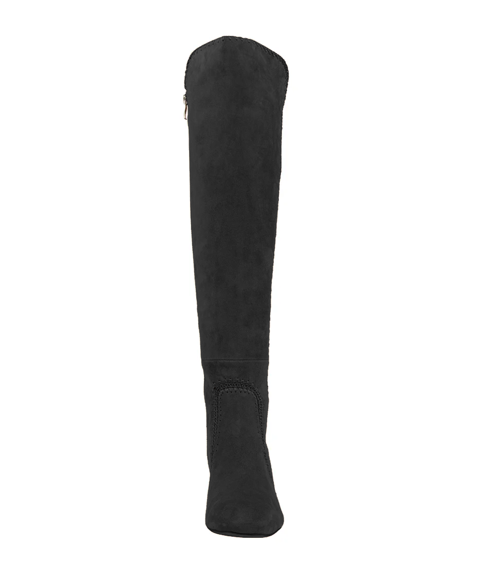 Swept Suede Knee High Boots